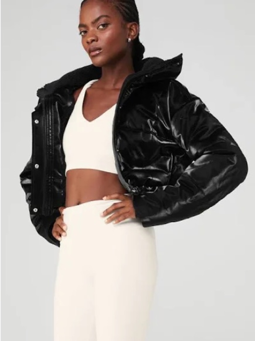 Alo Yoga Orion Cropped Puffer Jacket - Size Small - Picture 10 of 16